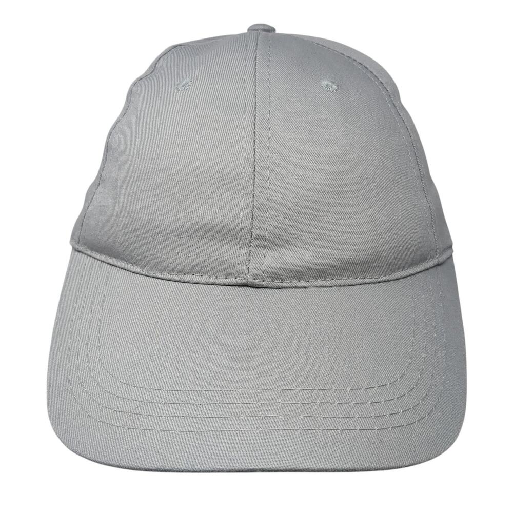 Unbranded Strapback Hat Gray Solid One Size Adjus… - image 1